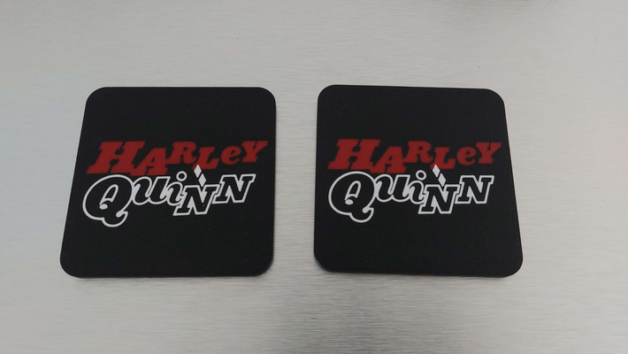 harley quinn coaster by logo king household house models harleyquinn dc 3d print model - Mito3D