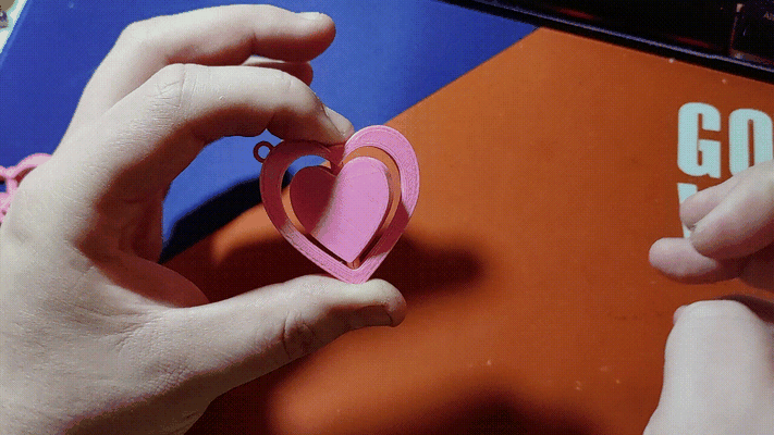 corazón llavero by enviado arte señales logos enamorado amor valentin aniversario amigos rosado 3d print model - Mito3D