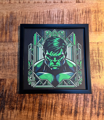 kunst deko hulk hutschmiede by 3deekes generativ 3d modell lithophan wunder mcu smash 3d print model - Mito3D