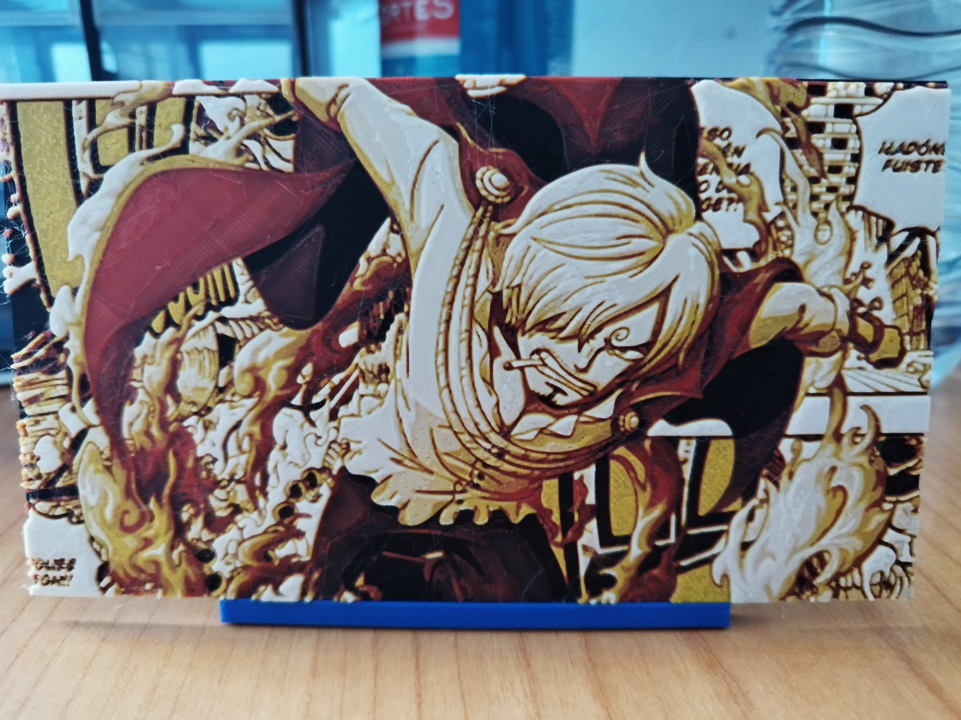 sanji hueforge stück by fem3d generativ 3d modell hutschmiede lithophan anime bambu labor a1 mini schwarz fuß hose manga kunst foto naruto drachen ball goku vegetta frankie schenkel zoro nami hubschrauber ruffy sicher mama bart negra brennen 3D print model - Mito3D