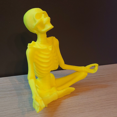 meditation skeleton remixed by piersonnico art sculptures skelenton 3d print model - Mito3D