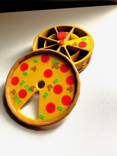 pizza pille popper pm teiler by nachtdorn werkzeuge medizinisch wettbewerb medizin tabletten container ergänzung 3d print model - Mito3D