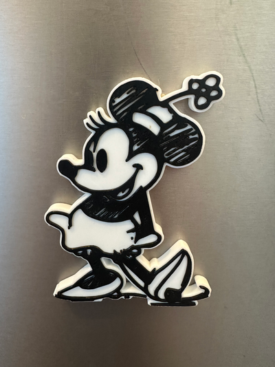 minnie maus zeichnung magnet by mikehurst81 haushalt dekor mickey disney 3d print model - Mito3D