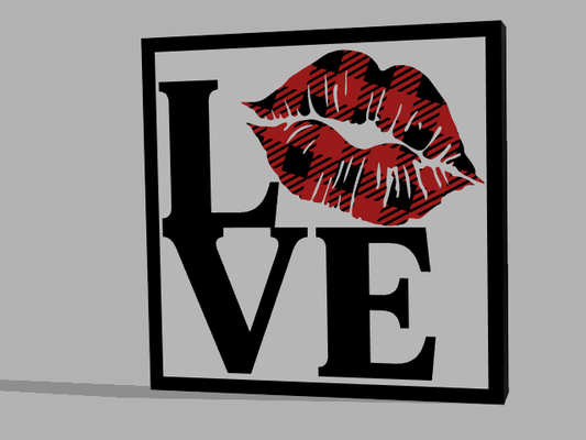 love-lips lightbox by cbishop78 art signs & logos 3d print model - Mito3D