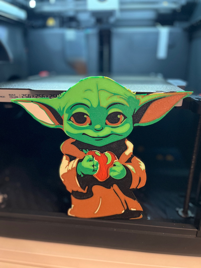 gelb baby yoda hält valentinstag herz by abonnieren haushalt dekor star kriege krieg sterne mandalorianer 3d print model - Mito3D