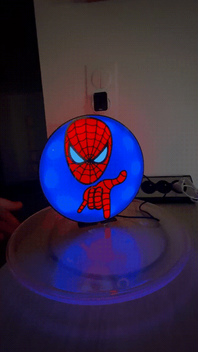 caja ligera lámpara led hombre araña boite luminoso lumiere 1ams 4 colores by guillaume76620 arte modelos 3d print model - Mito3D