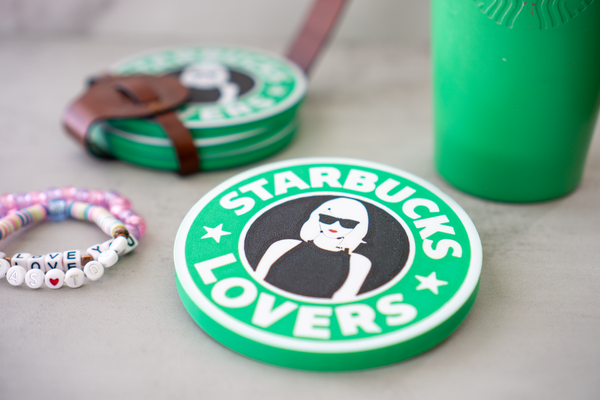 starbucks lovers taylor swift coaster by calsynergy household decor star starbuck swiftie swifty drink drinkcoaster green coffee tay chiefs tswift ams eras folklore red 1989 reputation speaknow midnights thetorturedpoets 3d print model - Mito3D