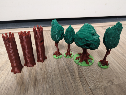 miniature trees colored dnd remixed by darkwing miniatures dndmini dndminiature mini minis dungeon dragons dungeonanddragons 3d print model - Mito3D