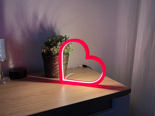 guidato cuore design by tuenn domestico arredamento san valentino giorno luce led madre madri festa mamma regalo per festa 3d print model - Mito3D