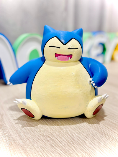 porcellino banca snorlax by buongiornoaniel arte moneta distintivi pokemon 3d print model - Mito3D