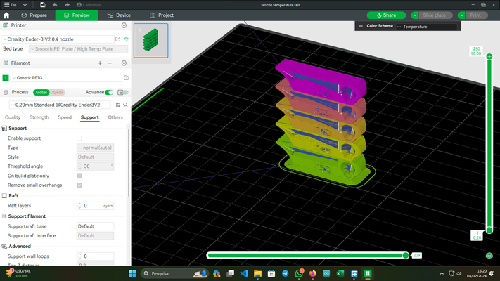 petg temperatura prueba by badwolf3d 3d impresora modelos 3d print model - Mito3D