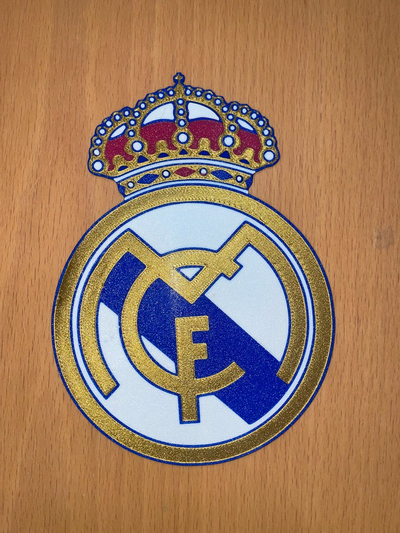 escudo del réel madrid by worldcat3d art panneaux logos real fifa fc barcelona futbol ligue bambu 3d print model - Mito3D