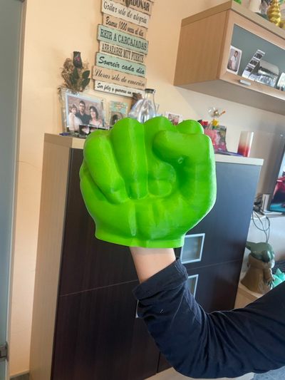 puno casco hulk paraca carnaval mano derecha by worldcat3d accesorios cosplays disfraces maravilla vengadores víspera santos disney bambu 3d print model - Mito3D