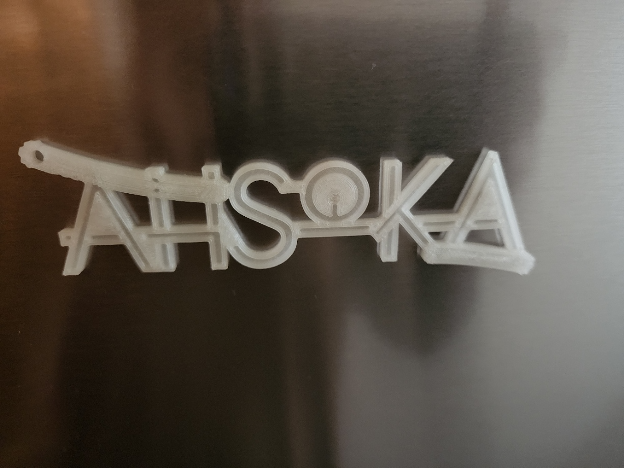 ahsoka logo frigo aimant by ryxxi art panneaux logos tano étoile guerres rebelles lumière sabre 3D print model - Mito3D