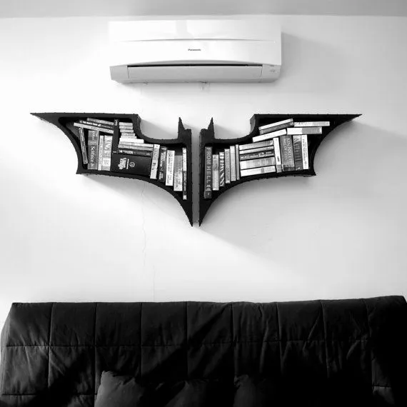 batman étagère sombre chevalier by orange ménage maison modèles chauve souris homme livre étagères mur décor art montage mural monter pendre wallhang 3d 2d film logo chevalier noir merveille dc bandes dessinées bande dessinée 3D print model - Mito3D