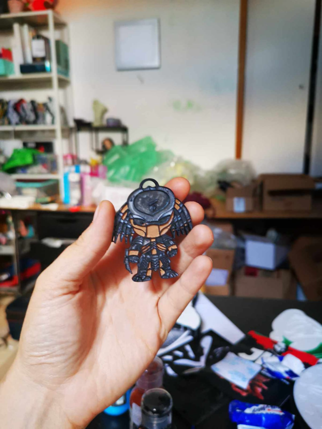 predator keychain by kris95 fashion jewelry keyring horror thriller fun hobby 3D print model - Mito3D