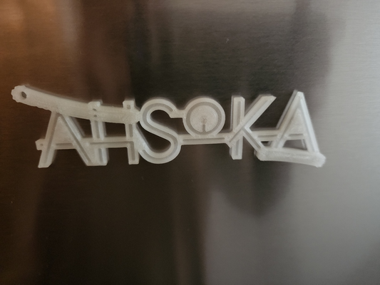 ahsoka logo refrigerador imán by ryxxi arte señales logos tano estrella guerras rebeldes ligero sable 3d print model - Mito3D