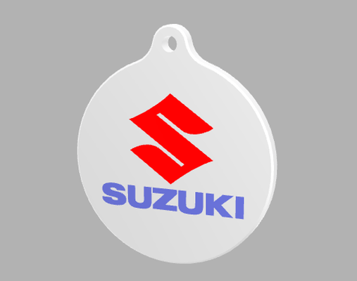 suzuki llavero by surgir in 3d arte moneda insignias motocicleta multi color moto motocross 3d print model - Mito3D