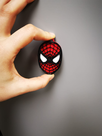 keychain magnet of spider-man by kris95 fashion jewelry marvel spider man comics accesories 3d print model - Mito3D