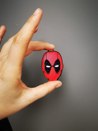 keychain magnet of deadpool by kris95 fashion jewelry comics marvel comedy keyring 3d print model - Mito3D