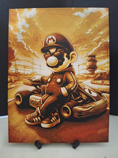 mario kart hutschmiede 4 farben by lldj3d generativ 3d modell lithophan filament kunst filamentmalerei deko dekoration mauer wandkunst logo zeichen mariokart nintendo spiele gaming 3d print model - Mito3D