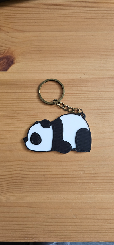 soñoliento panda llavero by 3dsloth97 arte 2d llave niños accesorios clave lindo dormir bonito regalo 3d print model - Mito3D