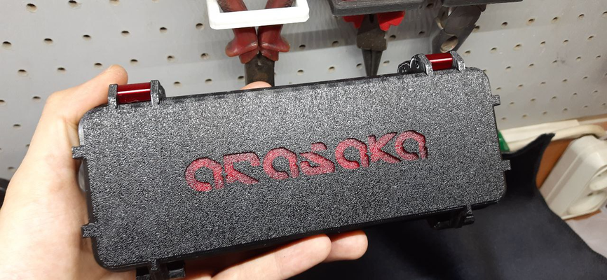 arasaka logo couvercle robuste boîte pinecil ts100 remixé by arasaka inc loisir diy pinecil64 cas gaine espace rangement souder soudure fer supporter ts100accesories ts100box ts100case ts101 cyberpunk 2077 cyberpunk2077 3d print model - Mito3D