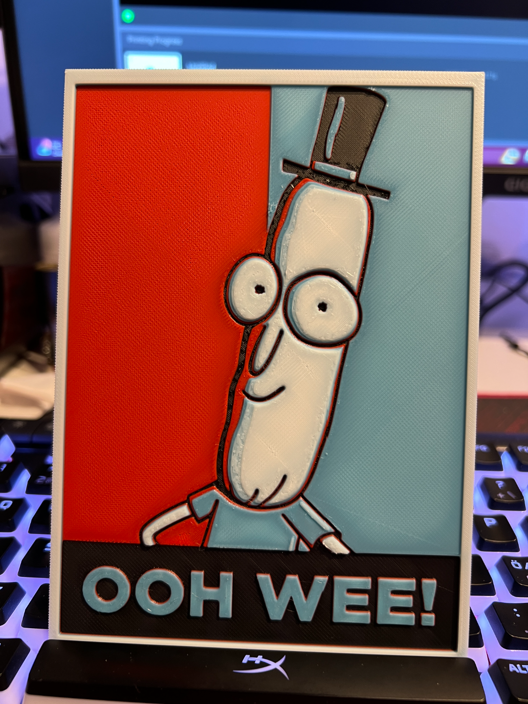 mr poopybutthole - hueforge by bobbanski generative 3d model & lithophane rick morty art 3D print model - Mito3D