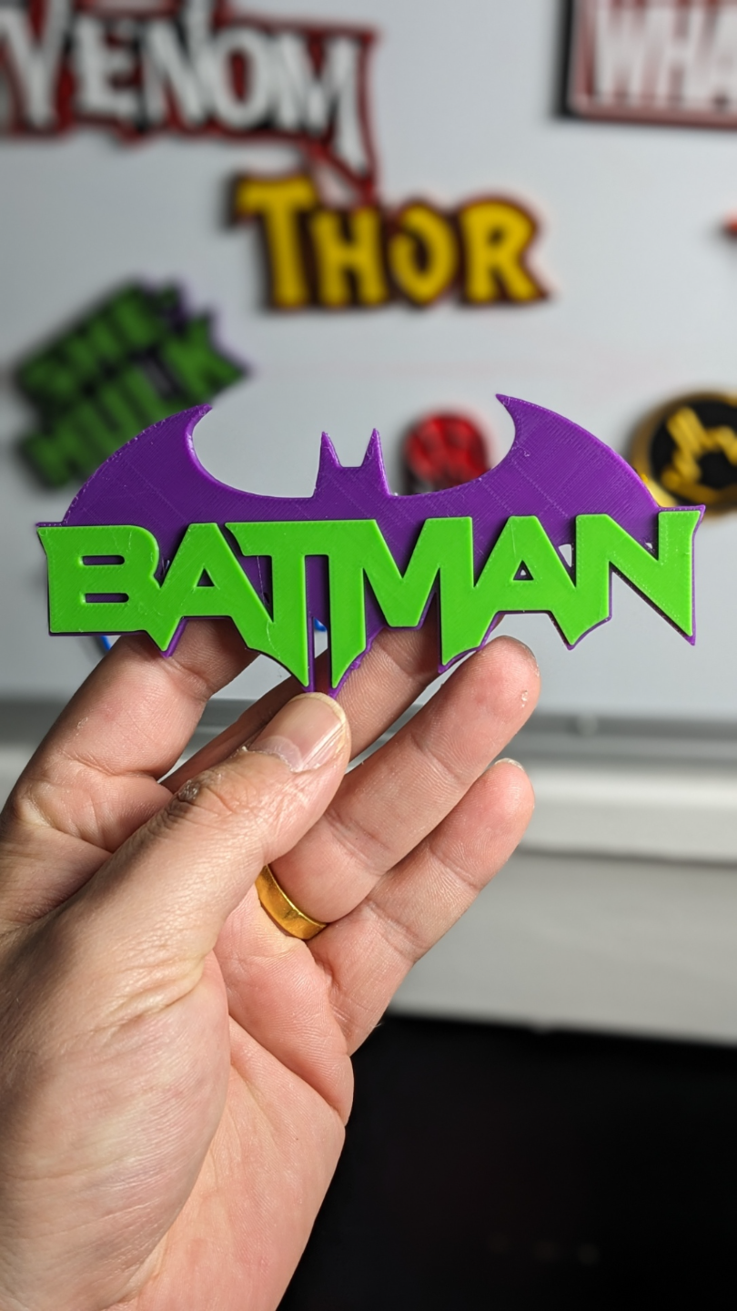 batman logo by standitupstore art signs & logos bat joker dccomics bambu a1 x1 p1s 2024 decor kids 3D print model - Mito3D