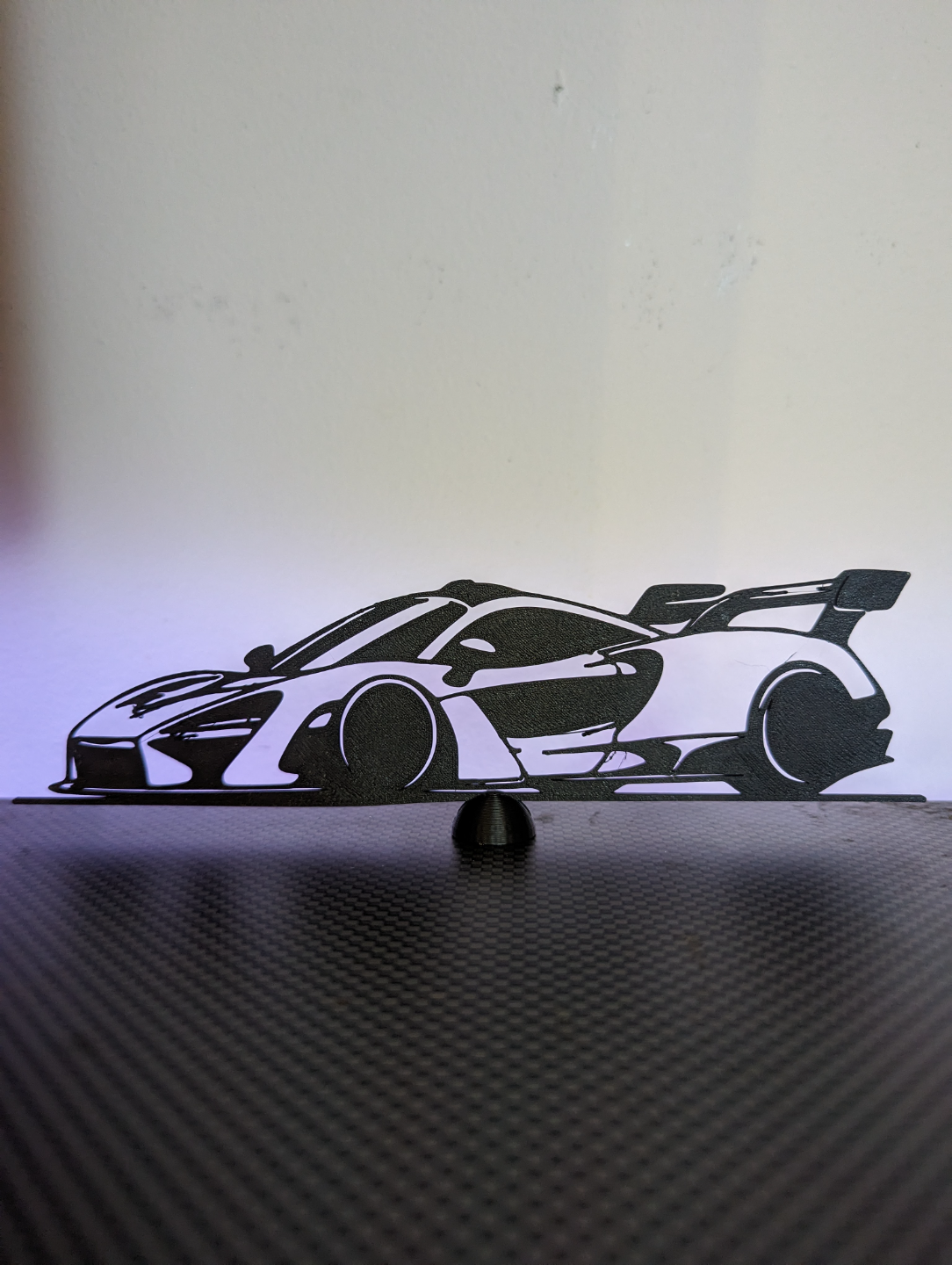 mclaren senna by toysbythomas art 2d car porsche lambo ferrari silhouette desk print in place printinplace 3D print model - Mito3D