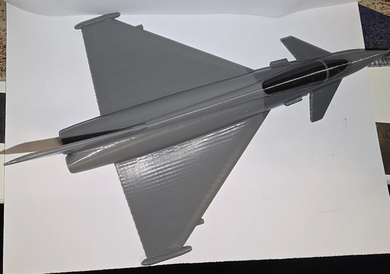 eurofighter tifón modelo vertical by pendientetrash jnr pasatiempo bricolaje diy vehiculos aeronave avión ejército 3d print model - Mito3D