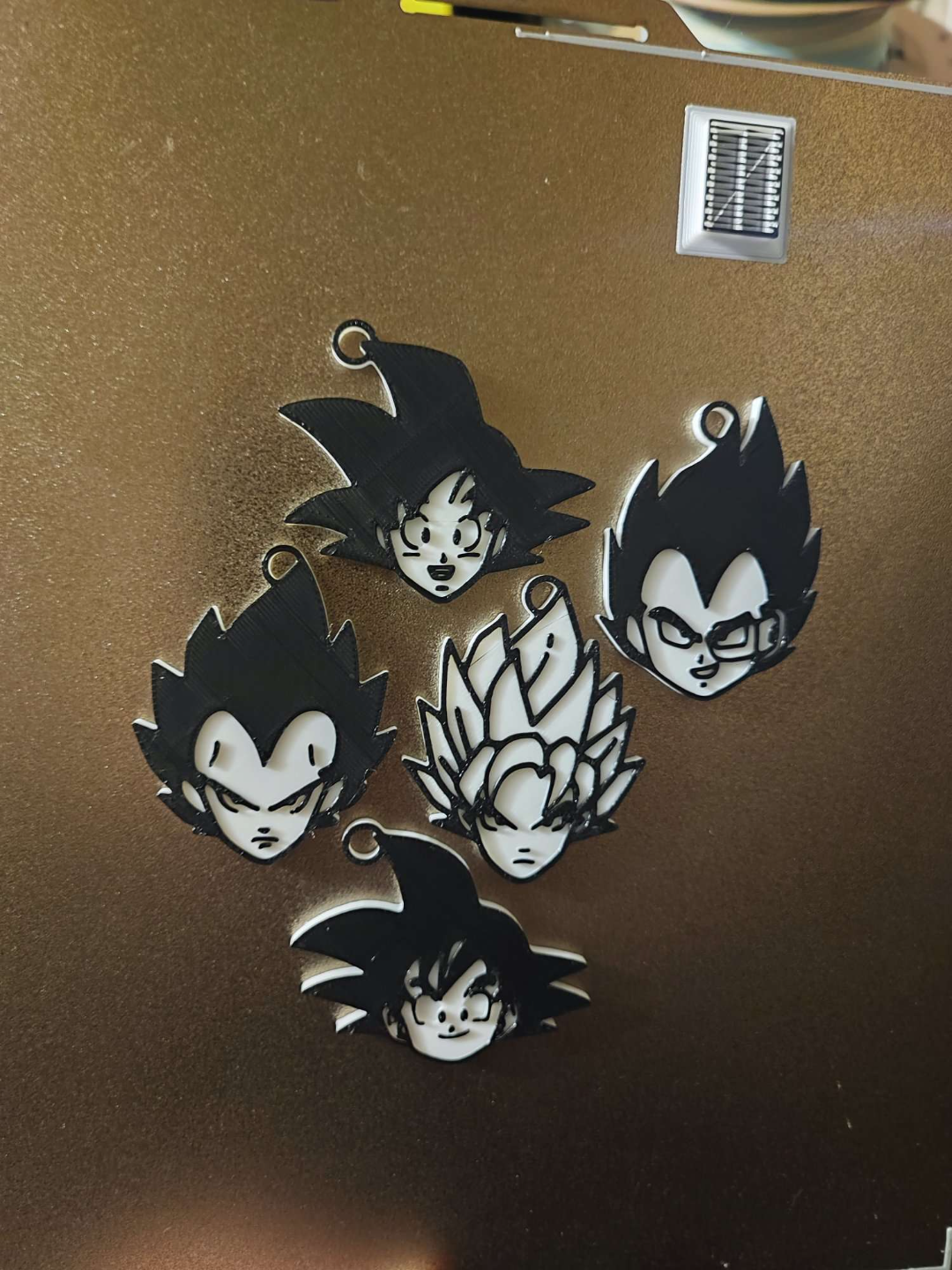 dragon ball keychain by fikuss30 art signs & logos dragonball goku vegeta krillin picollo gohan 3D print model - Mito3D