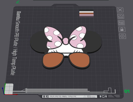 oculos escuros minnie by highlatitude64 84 arte 2d orelhas 3d print model - Mito3D