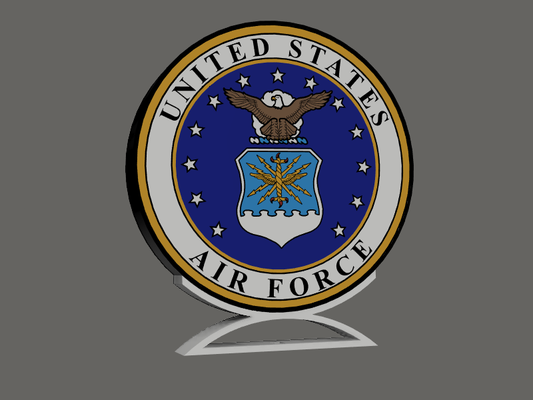 us airforce by spacecity3d art signs & logos light box 3d print model - Mito3D