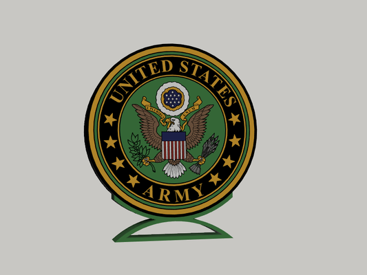 us army by spacecity3d art signs & logos light box 3d print model - Mito3D