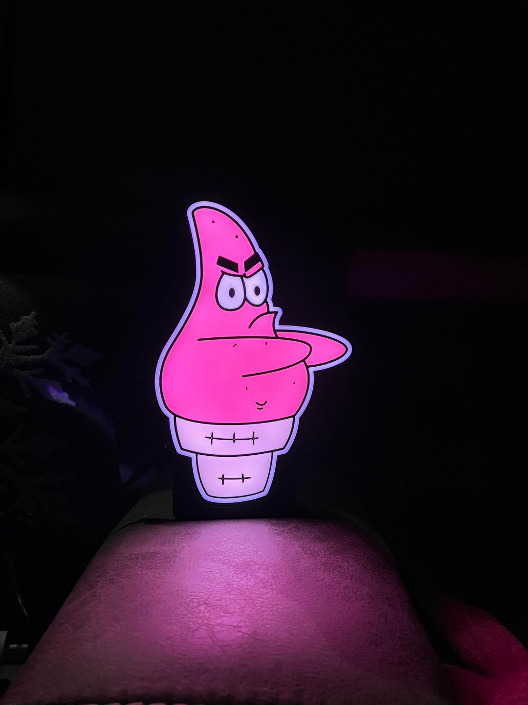 patrick star eis sahne kegel leuchtkasten by munark kunst zeichen logos spongebob 3D print model - Mito3D