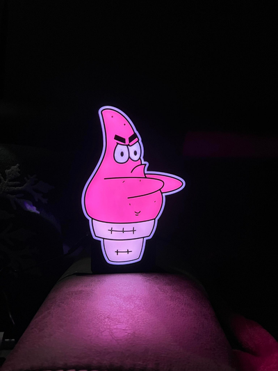 patricio estrella hielo crema cono caja ligera by munark arte señales logos bob esponja 3d print model - Mito3D