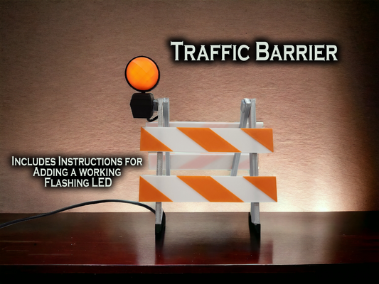 traffic barrier flashing light by jamboodle miniatures construction led lighted 3 color print toy model contest 3d print model - Mito3D