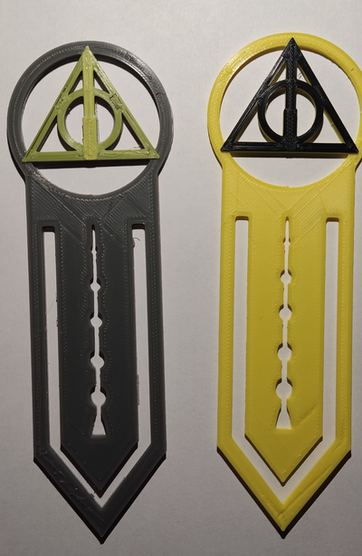 deathly hallows bookmark by kryzbar toys & games characters harry potter hollows elder wand elderwand 3d print model - Mito3D