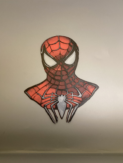 homem aranha cor ai versão by cinza co criações generativo 3d modelo forja chapéus litofano 3d print model - Mito3D