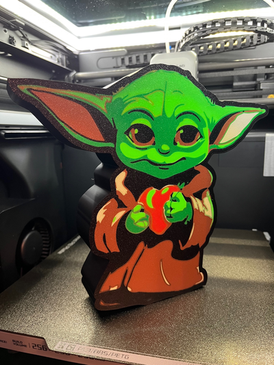 gelb baby yoda leuchtkasten by abonnieren haushalt dekor mandalorianer star kriege krieg sterne herz valentinstag liebe 3d print model - Mito3D