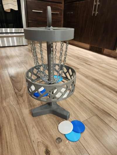 mini disk golf sepet ganimet metal donanım by melekanarşi ev halkı dekor ofis aksesuarlar oyun spor dalları 3d print model - Mito3D