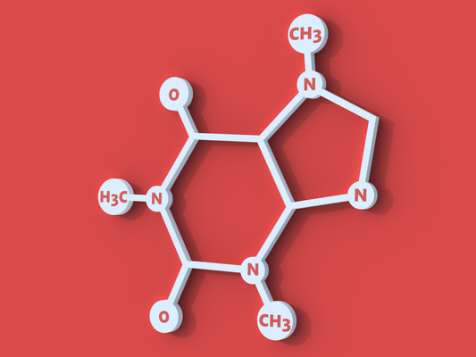 cafeína molécula parede arte by jtlns 2d café química nerd ciência decoração 3d print model - Mito3D