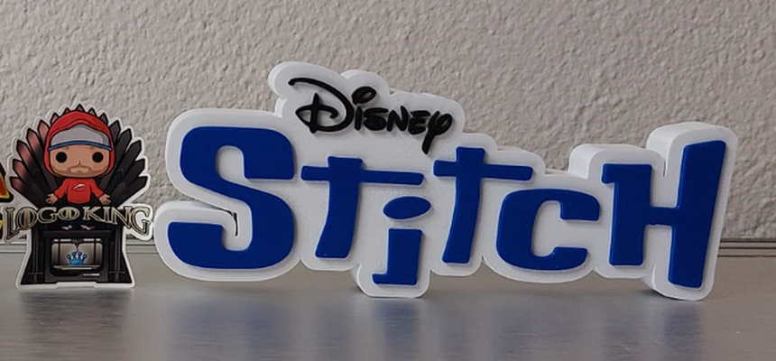 disney point logo by roi art panneaux logos signe 3d print model - Mito3D