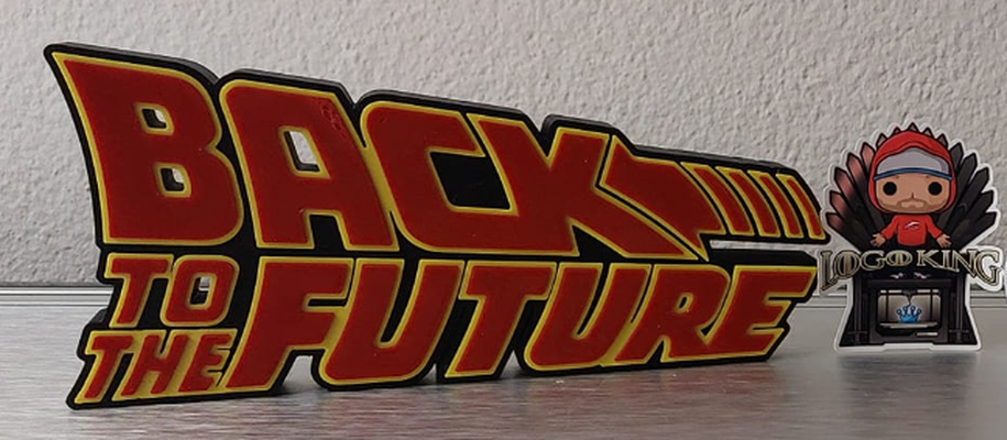 back to future logo by king art signs & logos backtothefuture movie sign 3d print model - Mito3D