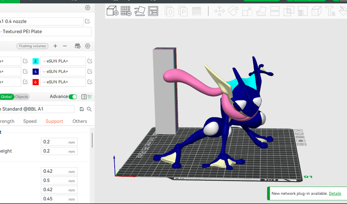 greninja pokemon multicolore 6 colore ams remixato by qmax3d 3d stampante parti pokemon multi 3d print model - Mito3D