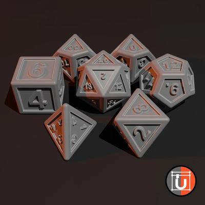 dnd dados conjunto remixado by rdgqm6bcsp arte esculturas 3d print model - Mito3D