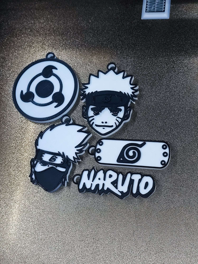 naruto porte clés by fikuss30 art monnaie badges kakashi bandeau sharingan itachi 3d print model - Mito3D