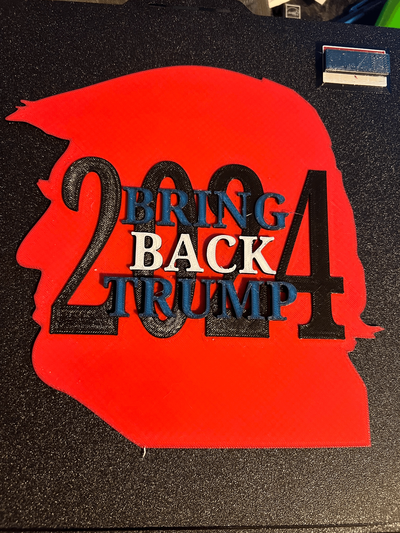 bring back trump 2024 wall art remixed by real hephaestus models 3d print model - Mito3D