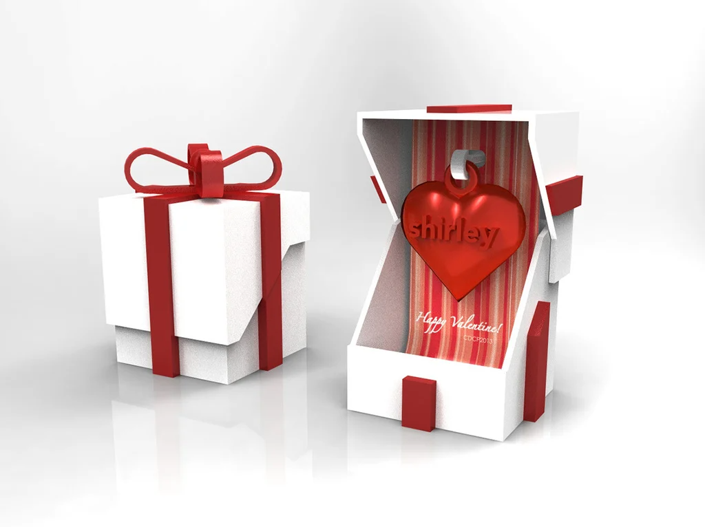 valentine's gift box remixed by qwiktune household festivities valentine valentines day valentinesday bow ribbon love 3D print model - Mito3D